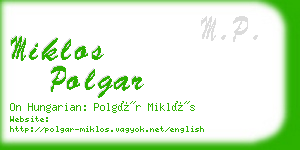 miklos polgar business card